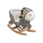 POLLY BABY Eğitici Peluş Sallanan At Ahşap Sallanan At