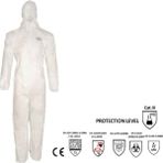 Polly Cover Ultrasonic Dikiş Lamine Vücut Koruma Tulumu Iş güvenliği Ekipmanı Polly Cover Tulum Altınay Kimya - Beyaz