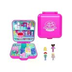 Polly Pocket Mattel 80. Yıl Dönümüne Özel Nostaljik Kompakt Oyun Seti, Biri Etek Giyen 3 Bebek, 1 Evcil Hayvan Ve Kutlama Temalı Mobilyalarla Ko