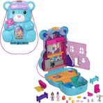 Polly Pocket Teddy Bear Kompakt Çanta, 2 Mikro Bebek, 16 Aksesuar