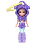 Polly Pocket ve Maceraları Ana Karakter Bebeği Anahtarlık JMN38 - Muz Desenli-Mor Kapüşonlu