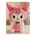 POLLYTOYS PELÜŞ OYUNCAKTA DÜNYA MARKASI Kuromi Pembe Çilekli 40 cm – Tatlı & Hediye Edilebilir Oyuncak