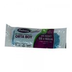 Polmix Orta Boy 55x60 cm 70 gr 11 Mikron 30 lt Mavi Rulo 20 Adet Çöp Torbası