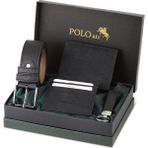 Polo Air Erkek Kemer Cüzdan Kartlık Anahtarlık Hediyelik Kutusunda Hm-09 - Siyah