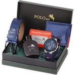 Polo Air Erkek Set Kombin Kemer Cüzdan Kartlık Parfüm Kol Saati Hediyelik Kutusunda Lacivert Set PL-0973E2 - Koyu Lacivert