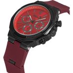Polo Air Kauçuk Kordon Metal Kasa Erkek Kol Saati Bordo Siyah Renk PL-0973E8X - Bordo - Siyah