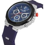 Polo Air Kavçuk Kordon Metal Kasa Erkek Kol Saati Lacivert Gümüş Renk PL-0973E2X - Lacivert - Gümüş