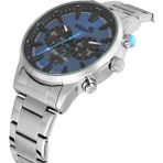 Polo Air Klasik Metal Erkek Kol Saati Gümüş Lacivert Renk PL-0975E2X - Gümüş - Lacivert