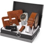 Polo Air Metal Kordon Kemer Cüzdan Kartlık Anahtarlık Çakmak Set ve Kombin Taba Set ve Erkek Kol Saati