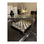 POLO BLUE Osmanlı Figürlü Satranç Seti – 20x20 cm Dekoratif & Oyun İçin Uygun Mini Set