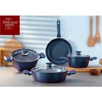 Polo Chef Alin Mavi 7 Parça Granit Tencere Seti