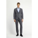 Polo Club 7 Drop Super Slim Fit Ekstra Dar Kesim Mevsimlik Likralı Esnek Takım Elbise - Koyu Antrasit - Regular Fit - 46
