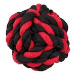 Polo İpli Oyuncak Top Kırmızı Siyah 7,5cm