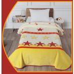 Polo Life Taraftar Yıldız Tek Kişilik Battaniye (160X220)-Gs Sarı Kırmızı