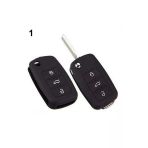 Polo Passat B5 Golf Jetta Mk6 Tiguan Eos Scirocco Silikon Araba Anahtari Kilifi Siyah (Logosuz)