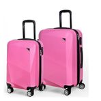 Polo Sky Elmas Pembe Kabin+Orta 2'li Valiz Seti