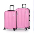Polo Sky Spring Pembe Kabin+Orta 2'li Valiz Seti