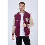 Polo State Erkek Basic 3 Iplik Uzun Cepli Bordo Kolej Ceket