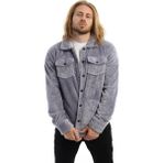 Polo State Erkek Oversize Çıt Çıt Kapamalı Cepli Peluş Gri Ceket - XL
