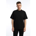 Polo State Erkek Oversize Fit Bisiklet Yaka Basic Tişört Siyah