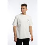 Polo State Erkek Oversize Fit Göğüs Baskılı Basic Tişört Beyaz - 2XL