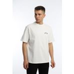 Polo State Erkek Oversize Fit Göğüs Baskılı Basic Tişört Beyaz