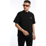 Polo State Erkek Oversize Fit Göğüs Baskılı Basic Tişört Siyah - 2XL