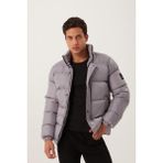 Polo State Erkek Regular Fit Şişme Mont Gri - 2XL