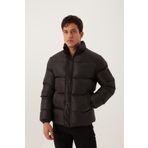 Polo State Erkek Regular Fit Şişme Mont Siyah