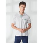 Polo Yaka %100 Pamuk Slim Fit Erkek T-Shirt - Açık Gri - 2XL