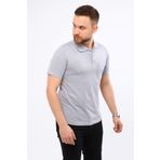 Polo Yaka Gri Kısa Kollu Süprem Iş Tişörtü - Polo Yaka T-shirt Gri-4XL