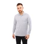 Polo Yaka Gri Uzun Kollu Süprem Sweatshirt Iş Tişörtü GRİ-3XL