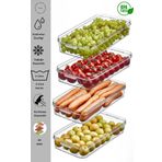 polo55.sport.1855 4X Adet Buzdolabı Organizeri 2 Lt Saklama Kabı & Erzak Kabı & Düzenleyici