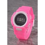 Polo55.Sport.1855 Plcdjt023R04 Çocuk Pembe Dijital Kadran Silikon Kordon Kol Saati