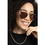 polo55.sport.1855 Tia Aviator Damla Model Metal Çerçeveli Gold-kahve Kadın Güneş Gözlüğü