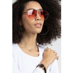 Polo55 Taşlı Damla Model Pembe Kadın Güneş Gözlüğü
