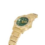 Poloair Romen Rakamlı Vintage Kadın Kol Saati Gold Yeşil PL-1502B3x