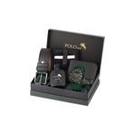 Poloair Spor Erkek Kol Saati Cüzdan Kemer Kartlık Parfüm Kombin Yeşil Siyah Renk PL-0986E5