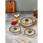 Polochef Inci Döküm Tencere Set 7 Parça - Krem - 18-42