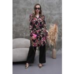 Polologin Butik Pembe Çiçekli Tunik