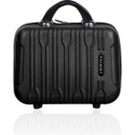 Polo&Sky Siyah Renk ABS Makyaj Çantası El Valizi 30x22x16 cm Ergonomik Tutma Sapları ile - 010 - Siyah