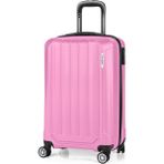 Polo&Sky Spring Model Pembe Kabin Boy Valiz ABS Malzeme ile Darbelere Dayanıklı 360 Derece Tekerlek
