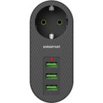 PoloSmart MP11 3 Siyah USB Termal Akım Korumalı Priz