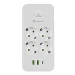 Polosmart MP25 Akım Korumalı Uzatma Kablosu 4'lü Priz 2 USB Type-C Pd 20W 2 Metre Beyaz