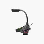 Polosmart Pgs402 Usb Kablolu Rgb Aydınlatmalı Masaüstü Gaming Oyuncu Mikrofon gri-siyah