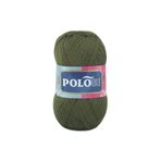 Polosu Lüks Patiklik - El Örgü Patik Ipi - Renk: 370 - Koyu Haki Yeşili
