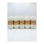 Polosu Lüx Patiklik El Örgü İpi 5 Adet (5’li Avantaj Paket)-NO:385(KREM)