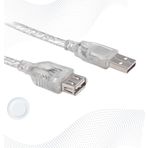 Polotech W8901 Usb Uzatma Kablo, 1.5 Metre Şeffaf Dişi-Erkek