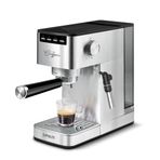 Polti Coffea P10S Manuel Espresso ve Cappuccino Kahve Makinesi, Öğütülmüş Kahve ve E.S.E ile Uyumlu, 44 mm Kapsüller, Süt Asansörü için Buharlı Süt, Çıkarılabilir 1,3 L Tank, Gümüş