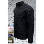 Polviton Softshell Içi Polarlı Su Geçirmez Ceket Rüzgar Geçirmez Kışlık Erkek Mont Siyah